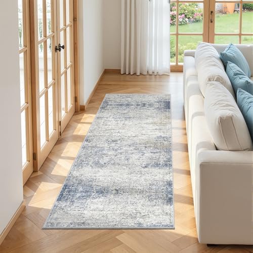 3x6 Runner Rug Non Slip,Washable Hallway Runner Rug,Blue - Image 3