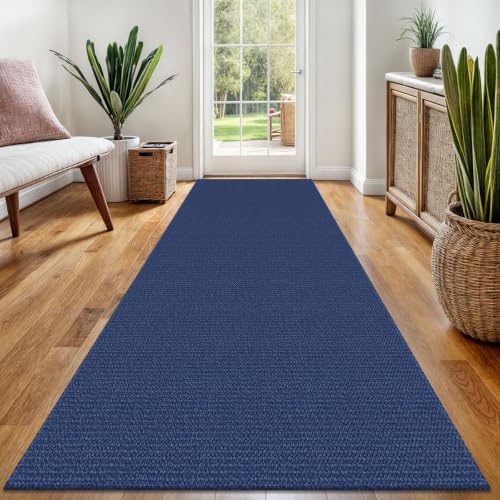 EARTHALL Washable Runner Rug, Non Slip Foyer Runner, 3x8 Ft, Heathered Blue by Unknown