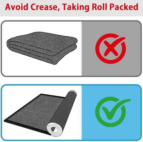 GOYLSER 4ft Jute Runner Rugs for Hallways, Rubber Backed Hall Floor Mat Non Slip, Absorbent Entry Way Runner Rugs Indoor, Black - Image 3