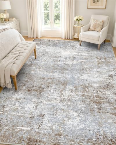 OLANLY 5x8 Washable Area Rug, Soft Non Slip Carpet for Bedroom Living Room by OLANLY