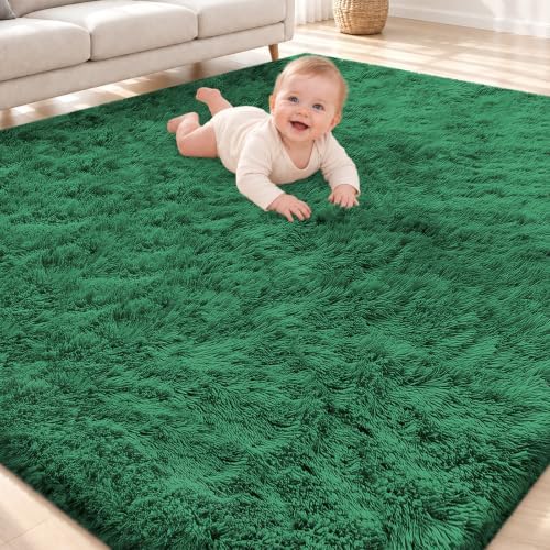 Smiry Area Rugs for Living Room Bedroom 4x5.9 ft, Fluffy Washable Carpet by Smiry
