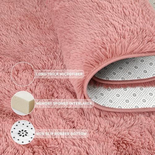 Tepook 5x8 Blush Pink Area Rugs for Living Room Girls Bedroom - Image 5