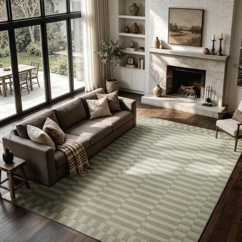 8x10 Washable Area Rugs for Living Room,Bedroom,Dining Room,Nursery- Beige by Lbris