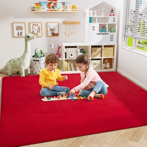 Amearea Large Area Rugs for Bedroom Living Room, 6x9 Red Memory Foam Rug - Image 3