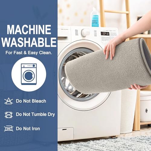 OLANLY Thick Memory Foam Bathroom Rug 30x20, Absorbent Bath Mat, Warm Taupe - Image 6