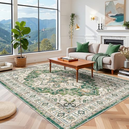 zesthome 6x9 Area Rugs for Living Room,Large Washable Rug,Green - Image 4