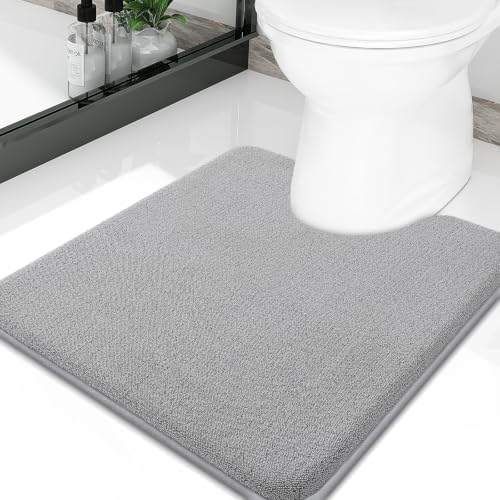 Smiry Memory Foam Toilet Rugs U Shaped 20x20, Extra Soft Bath Mat by Smiry