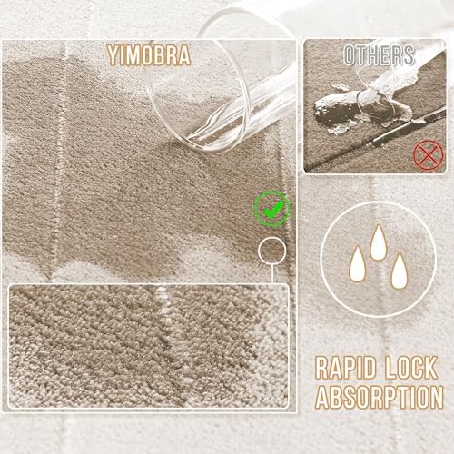 Yimobra 55"x24" Large Bathroom Rug Runner, Memory Foam Bath Mat, Super Soft - Image 4