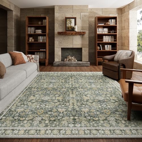 Machine Washable Rugs for Living Room: 6x9 Area Rugs for Bedroom by NoiFamo