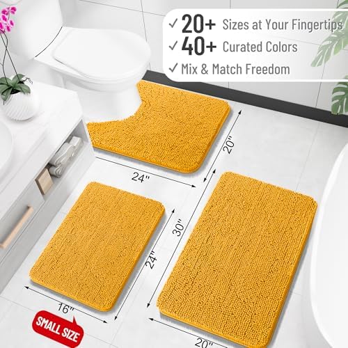 OLANLY Bathroom Rugs 35x24, Extra Soft Absorbent Chenille Bath Rugs - Image 2