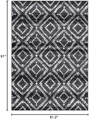 SAFAVIEH Adirondack Area Rug 5'1"x7'6", Boho Black & Ivory ADR131A - Image 2