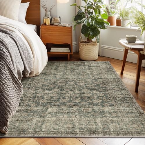 Machine Washable Throw Rugs for Entryway: Door Mat Indoor Entrance 3x5 Rug Boho Small Area Rug Non-Slip Low Pile Kitchen Rug for Front Door Indoor Entrance Entry Kids Room - Image 6