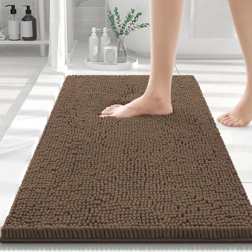 Smiry Bathroom Rugs 24X16, Luxury Chenille Extra Soft Absorbent Bath Mat by Smiry