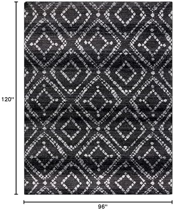 SAFAVIEH Adirondack Area Rug 8'x10', Boho Black & Ivory ADR131A - Image 2