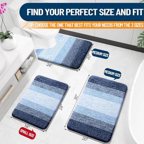 OLANLY Large Bathroom Rugs 44x32, Extra Soft Absorbent Microfiber Bath Rugs - Image 2