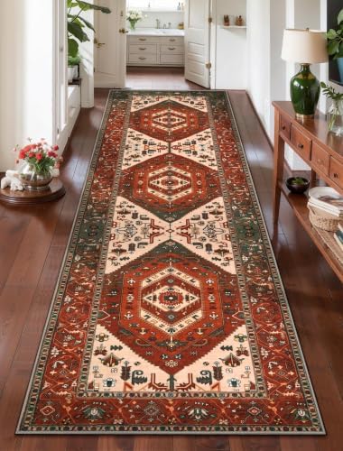 SERISSA 2'6"x10' Washable Non Slip Boho Runner Rug for Hallway by SERISSAHomeDecorCollection