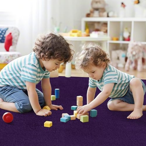 ISEAU 4x6 Soft Area Rug for Bedroom, Washable and Non-Slip, Purple - Image 7