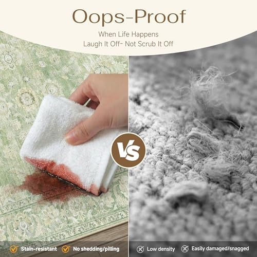 6x9 Green Neutral Area Rug - Image 5