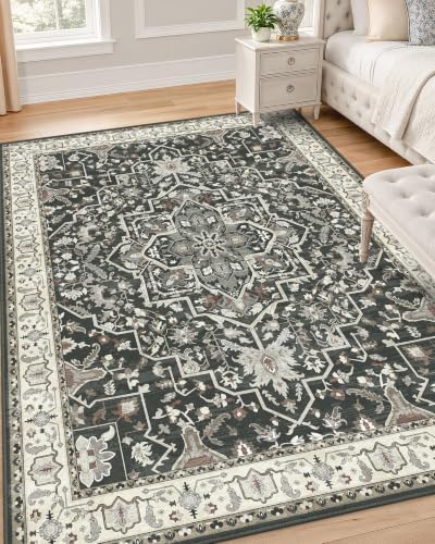 OLANLY 4x6 Washable Area Rugs, Soft Non Slip Carpet for Bedroom Living Room by OLANLY