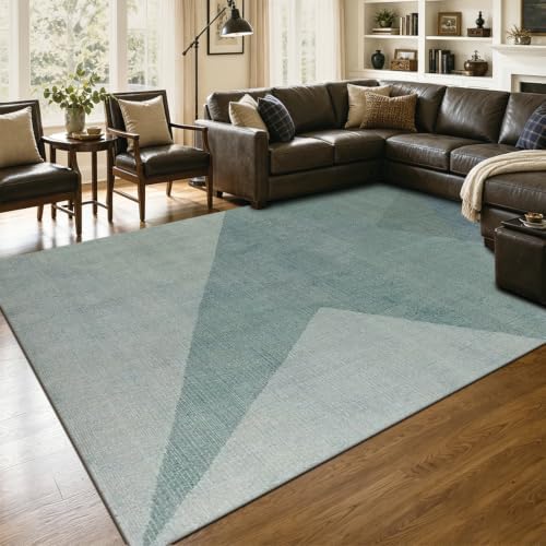 Geometric Gray 5x7 ft Sage Green Area Rug for Living Room Bedroom by Unknown