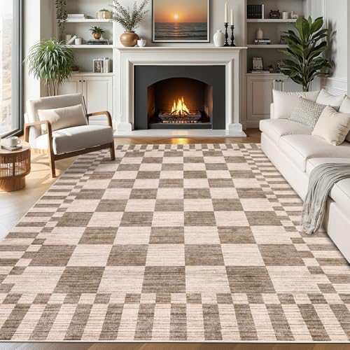 GarveeHome Checkered Rug 4x6 Area Rugs for Living Room Washable Nursey Rug - Image 3