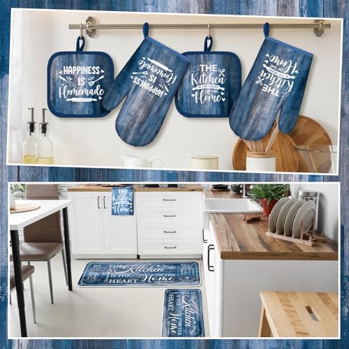 Fourluoo 10 Pcs Blue Kitchen Decor and Accessories Set - Image 4