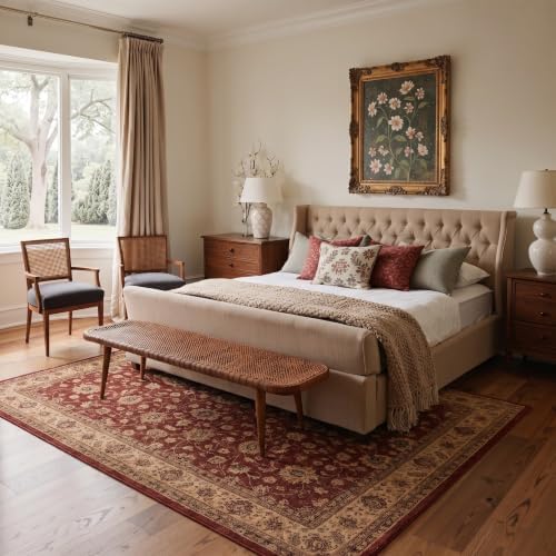 Bavni 5X7 Area Rug for Living Room, Washable Boho Florals Non Slip - Image 3