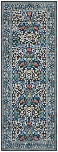GarveeHome Blue Floral 2x6 Washable Kitchen Runner Rug - Image 4