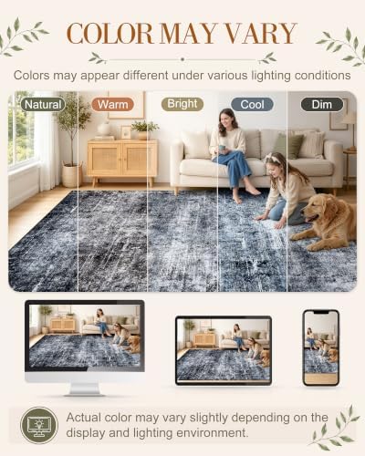 OLANLY 3x5 Washable Accent Rug, Soft Non Slip Carpet for Entryway Bedside - Image 2
