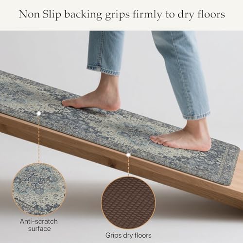 GENIMO Anti Fatigue Kitchen Mats for Floor 17"X59", Runner Rug,Navy - Image 4