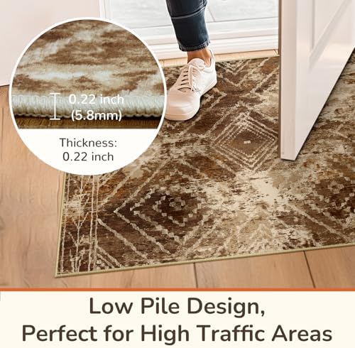 BESTSWEETIE 2'x10' Washable Area Rug for Living Room Runner Cow Print - Image 3