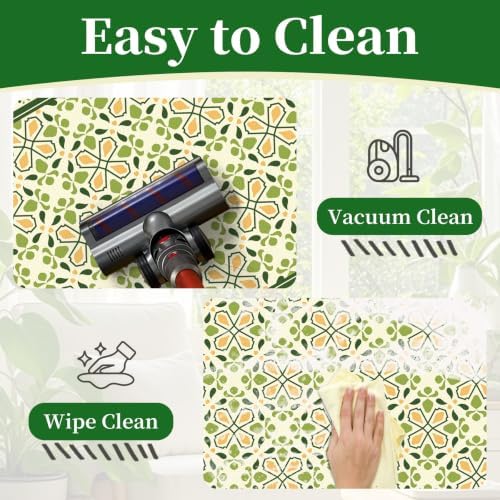 2PCS Vintage Floral Anti-Fatigue Kitchen Mats, Non-Slip Cushioned Floor Rug - Image 5