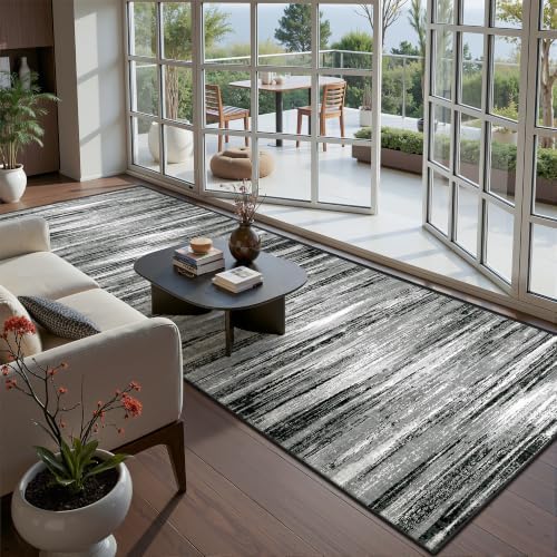 2'6 x 10' Runner Rug Non Slip,Washable Kitchen Rugs,Black - Image 4