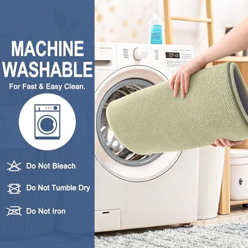 OLANLY Thick Memory Foam Bathroom Rugs 36x24, Absorbent Bath Mat, Vanilla - Image 6