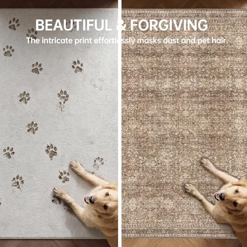 Sasttie 2x3 Area Rugs, Ultra-Soft Washable Rug for Living Room, Dark Brown - Image 6
