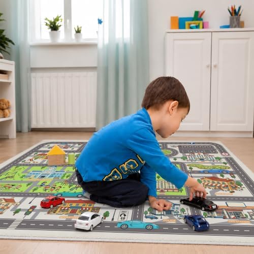 Nayoroom Kids City Road Rug, Interactive Town Map, Non-Slip, 3 x 5 ft - Image 5