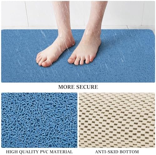 LuxStep Shower Mat Bathtub Mat Non-Slip Bath Mat with Drain, Quick Drying - Image 3