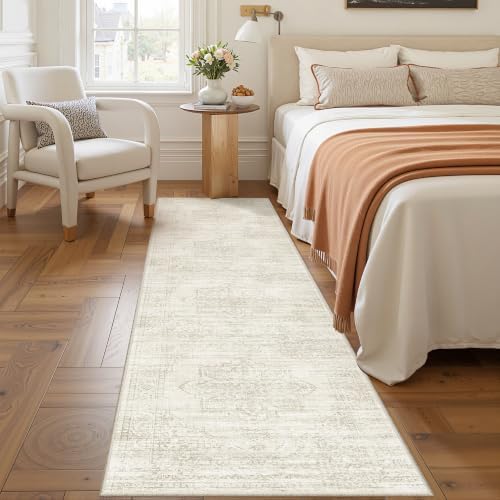 2x8 Runner Rug Non Slip,Washable Hallway Runner Rug,Beige - Image 3