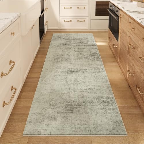 2'x6' Vintage Beige Runner Rug, Washable Non-Slip Non-Shed Floor Mat by Unknown