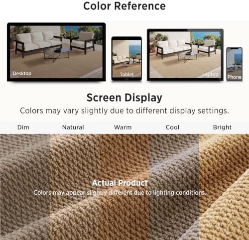 Bedsure 6x9 Faux Wool Area Rug for Living Room, Machine Washable, Brown - Image 5