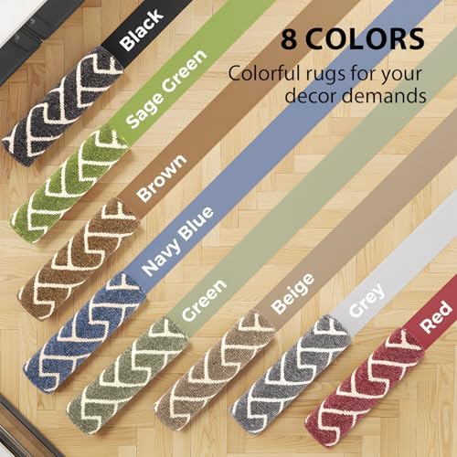 hicorfe Kitchen Runner Rug,20"x59"+20"x32" Kitchen Set,Non-Slip Kitchen Mat - Image 3