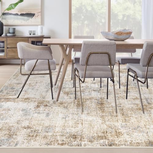Area Rugs 8x10 Living Room: Washable Rug Modern Abstract Large Rugs Soft Non Slip Neutral Rug Stain Resistant Indoor Carpet for Bedroom Kitchen Dining Room Home Office Rugs(Blue Brown,8'x10') - Image 3