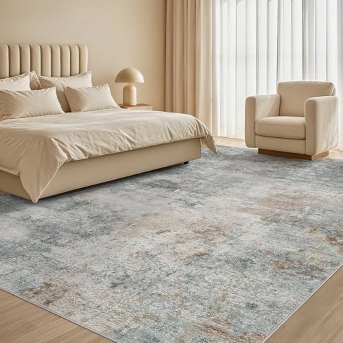 Tortania Area Rug Living Room Rugs - 5x7 Washable Large Soft Neutral Boho Moroccan Bohemian Farmhouse Rug Indoor Floor Carpet for Bedroom Under Dining Table Home Office Decor - Grey Brown - Image 7