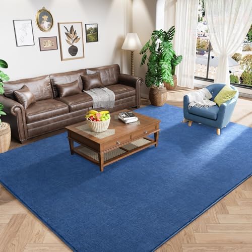 Amearea Large Area Rugs for Bedroom Living Room, 8x10 Blue Memory Foam Rug by AmeareaDirect