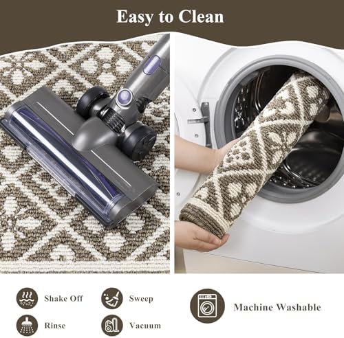 Ileading Kitchen Mat Sets 3 Piece Washable Brown Kitchen Floor Runner Rugs - Image 6