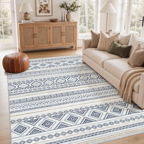 cotiled Boho 6x8 Area Rugs for Living Room: Soft Moroccan Washable Rug by COTILED