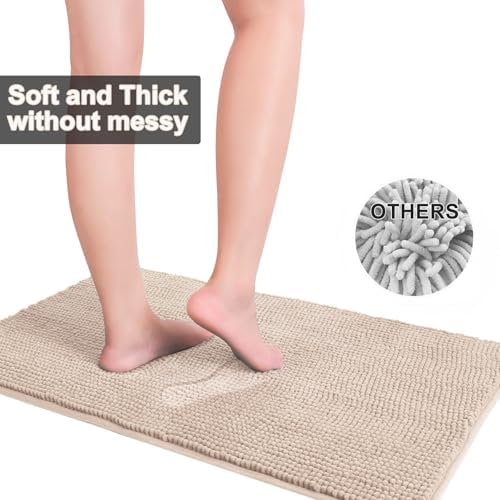 Urvoix Bathroom Rugs Sets 3 Piece, Non-Slip Chenille Bath Rug Set - Image 4
