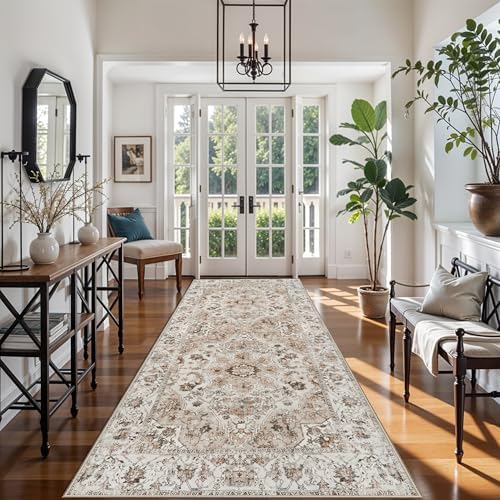 Washable Hallway Runner Rug 4x10: Non Slip Runner Rugs with Rubber Backing - Image 2