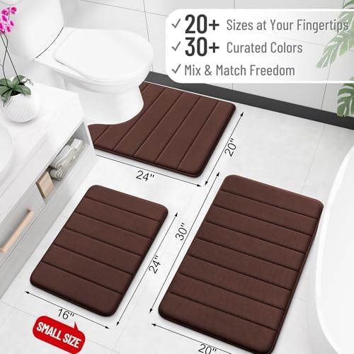 OLANLY Memory Foam Long Bathroom Rugs Runner 44x24, Super Soft Absorbent - Image 2