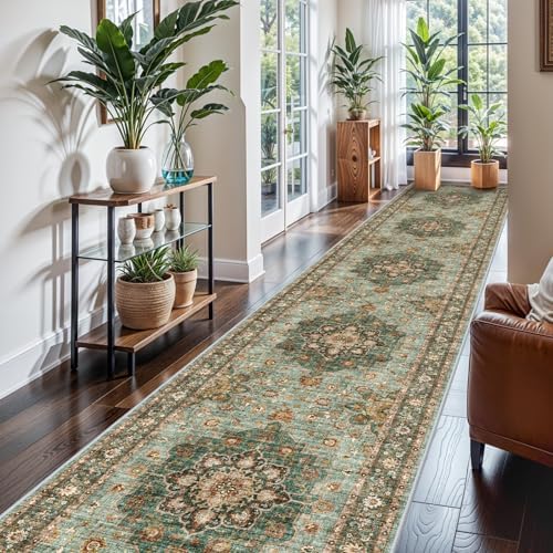 Washable Oriental Hallway Runner Rug: 3x16 Rugs for Living Room Non Slip by TOPRUUG